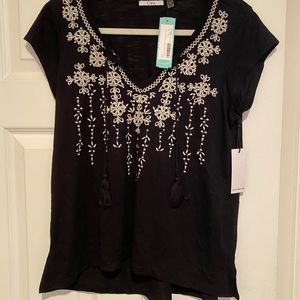 NWT Dex short sleeve blouse. Size small